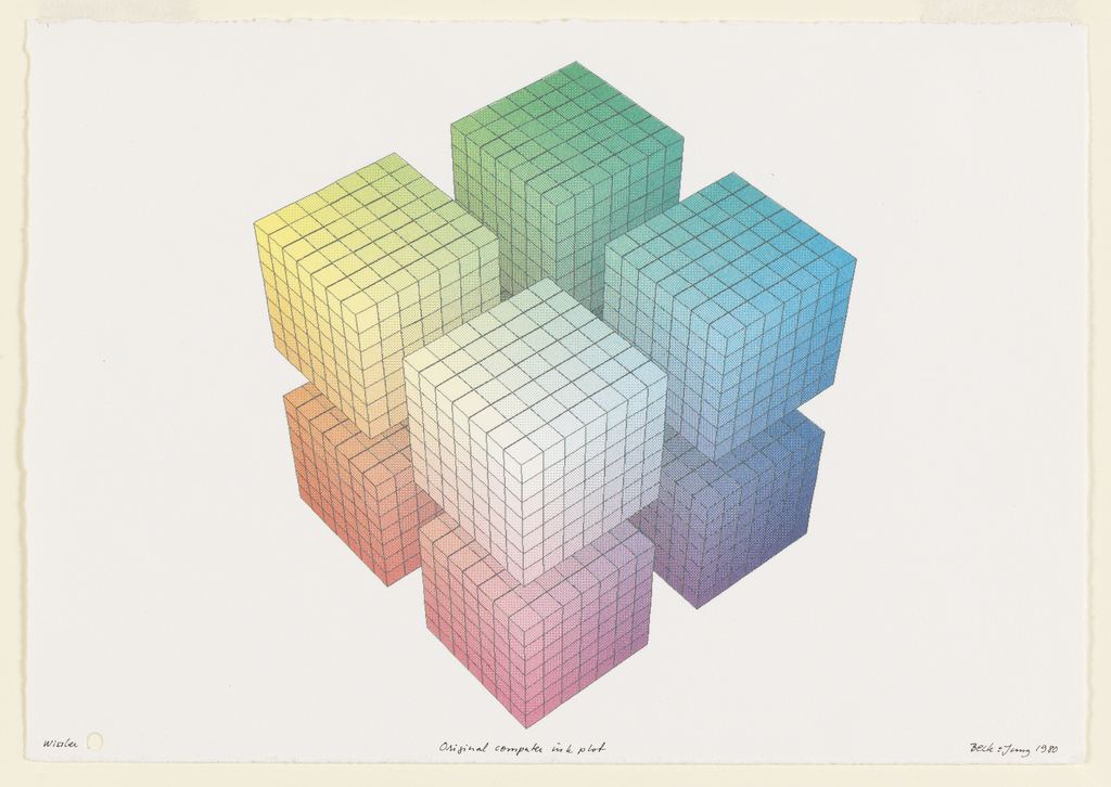 DRAWING, THE CHROMO CUBE, 1980